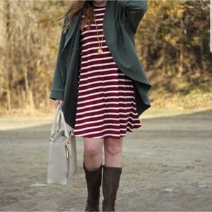 Striped Midi Tank Swing Dress